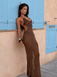 Esmeralda Maxi Dress Chocolate - thumbnail 3