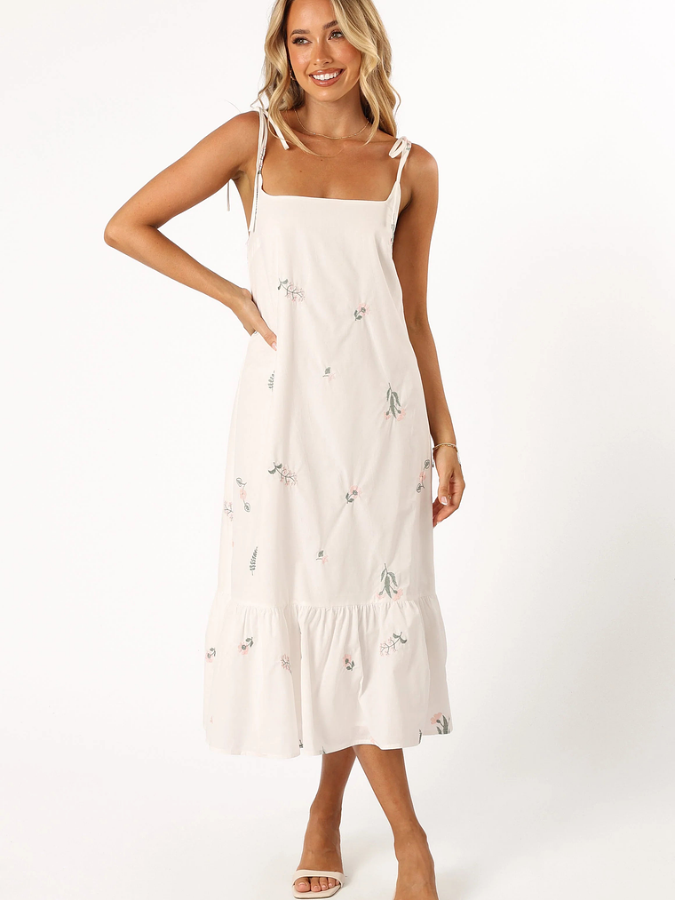 Emmett Ruffle Hem Midi Dress - Floral 1