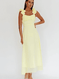 Eloquent Lace-Up Back Maxi Dress Yellow - thumbnail 1
