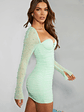 Embellished Long Sleeve Mini Dress in Mint - thumbnail 3