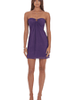 Embellished Mesh Strapless Dress in Purple - thumbnail 4