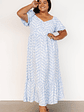 Durban Maxi Dress | Dusty Blue Print - thumbnail 4