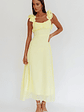 Eloquent Lace-Up Back Maxi Dress Yellow - thumbnail 5