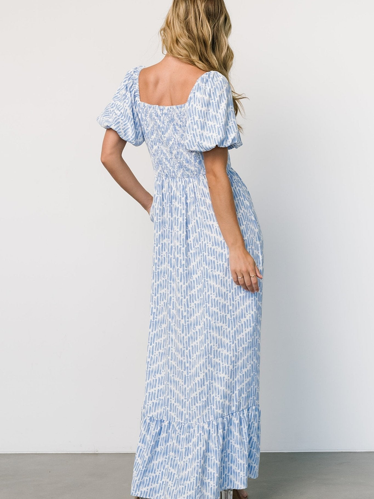 Durban Maxi Dress | Dusty Blue Print 8