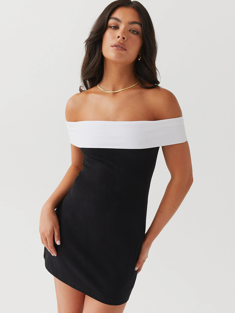 Diamonds and Pearls Mini Dress - Black 5