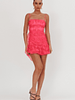 Dori Embellished Mini Dress Palm Tree Pink - thumbnail 4
