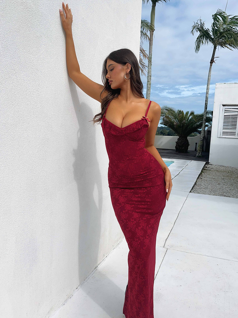 Dylan Maxi Dress Red 4