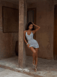 ESMERALDA MINI DRESS SILVER - thumbnail 6
