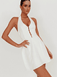 Elisabet Halter Neck Mini Dress Off White - thumbnail 2