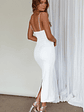Esperance Diamante Trim Midi Dress White - thumbnail 3