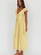 Elsewhere Waist Bows Maxi Dress Banana - thumbnail 1
