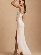 Embellished Plunge Ruffled Corset Maxi Dress in Ivory - thumbnail 7