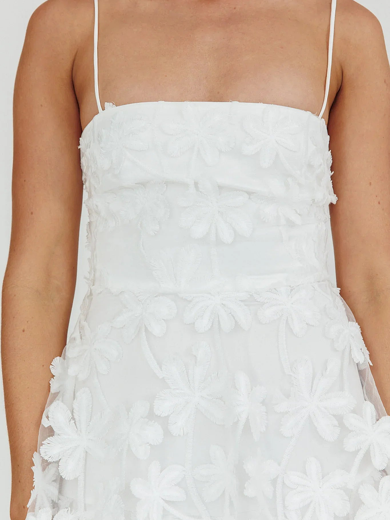 Dori Floral Embellished Maxi Dress White 4