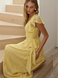 Elsewhere Waist Bows Maxi Dress Banana - thumbnail 5