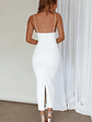 Esperance Diamante Trim Midi Dress White - thumbnail 8