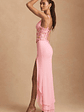 Embellished Plunge Ruffled Corset Maxi Dress in Pink - thumbnail 7