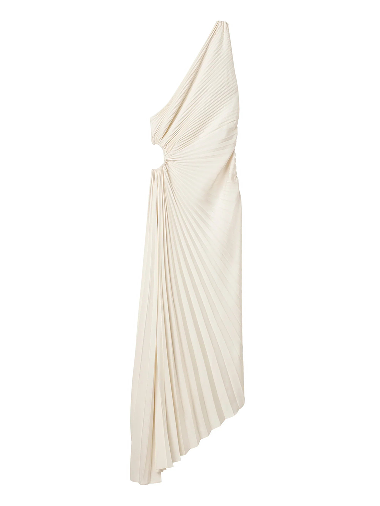 Delfina Satin Pleated Dress 7