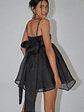 Diaz Bow Back Babydoll Mini Dress Black - thumbnail 1