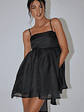 Diaz Bow Back Babydoll Mini Dress Black - thumbnail 2