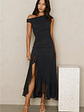 Effortless Girl Off Shoulder Mesh Midi Dress - thumbnail 16