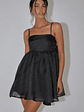 Diaz Bow Back Babydoll Mini Dress Black - thumbnail 5