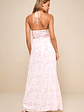 Effortlessly Abloom Light Pink Floral Ruched Halter Maxi Dress - thumbnail 2