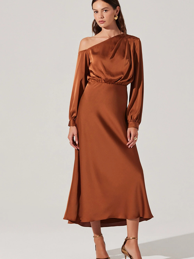 Elwood Satin Off Shoulder Dress 1
