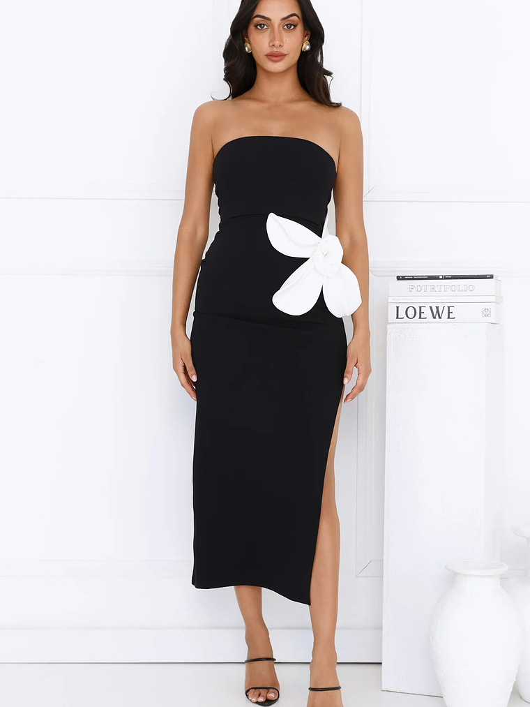 Elisandra Strapless Midi Dress 8