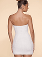 Embellished Strapless Cowl Neck Mini Dress in Ivory - thumbnail 2
