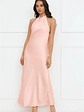 Delicate Dazzle Halter Satin Maxi Dress - thumbnail 8