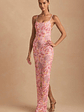 Embellished Scoop-Neck Backless Maxi Dress in Pink - thumbnail 8
