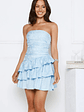 Delicate Drama Strapless Mini Dress Blue - thumbnail 4