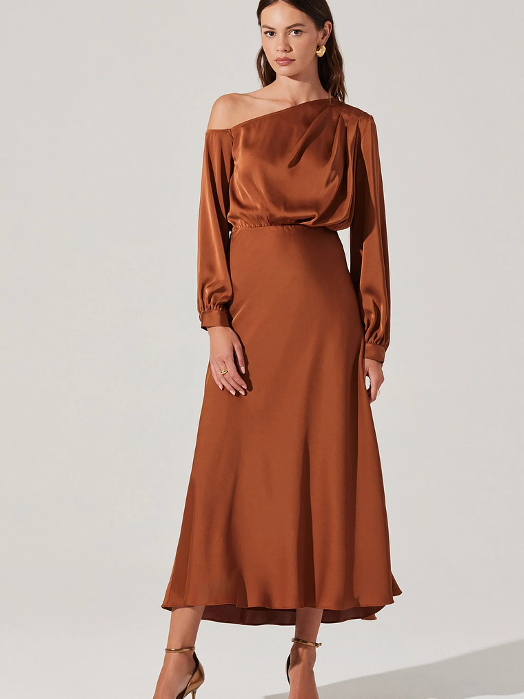 Elwood Satin Off Shoulder Dress 6