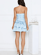 Delicate Drama Strapless Mini Dress Blue - thumbnail 6