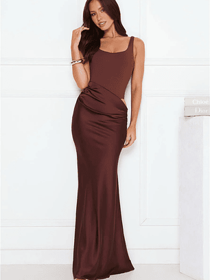 Effortlessly Yours Satin Maxi Dress