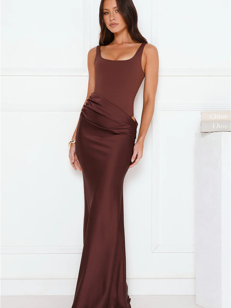 Effortlessly Yours Satin Maxi Dress 6