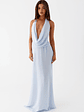 Elysia Chiffon Maxi Dress - Baby Blue - thumbnail 2