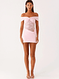 Either Way Off Shoulder Mini Dress - Baby Pink - thumbnail 2