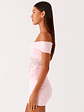 Either Way Off Shoulder Mini Dress - Baby Pink - thumbnail 3