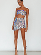 El Camino Mosaic Bandeau Crop Top Silver - thumbnail 3