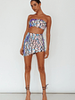 El Camino Mosaic Mini Skirt Silver - thumbnail 3