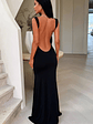 Elai Open Back Maxi Dress - Black - thumbnail 3