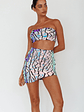 El Camino Mosaic Bandeau Crop Top Silver - thumbnail 6