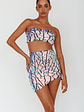 El Camino Mosaic Bandeau Crop Top Silver - thumbnail 7