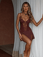 Elara Mini Dress Dark Mauve - thumbnail 2
