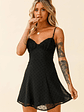Good Morning Angel Ruched Bust A-Line Dress Black - thumbnail 1