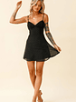 Good Morning Angel Ruched Bust A-Line Dress Black - thumbnail 2