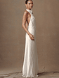Esther Iridescent Satin Cowl Maxi Dress - Ivory - thumbnail 3