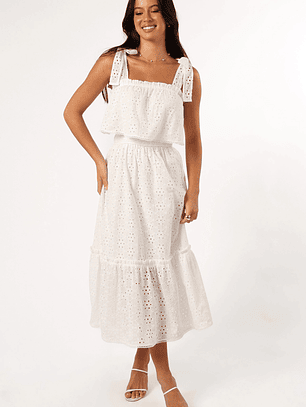 Esther Midi Dress - White