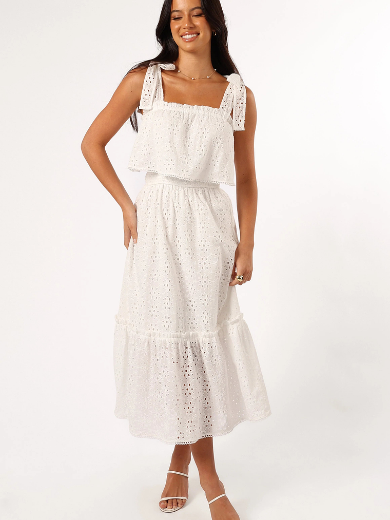 Esther Midi Dress - White 1